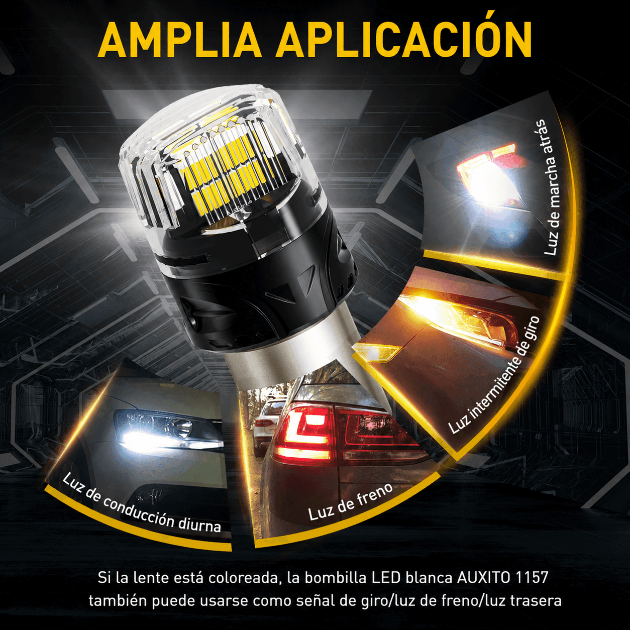 Bombillo LED AUXITO 1157 Doble Filamento P21/5W BAY15D 6500K Blanco (2 Unidades) - GX-1157-5 - Imagen 2