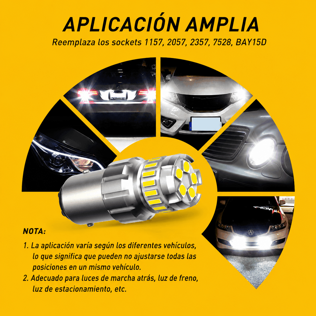 Bombillas LED AUXITO 1157 doble filamento (BAY15D) 6500K Canbus 1200LM - (2 Unidades) -GX-1157-4 - Imagen 3