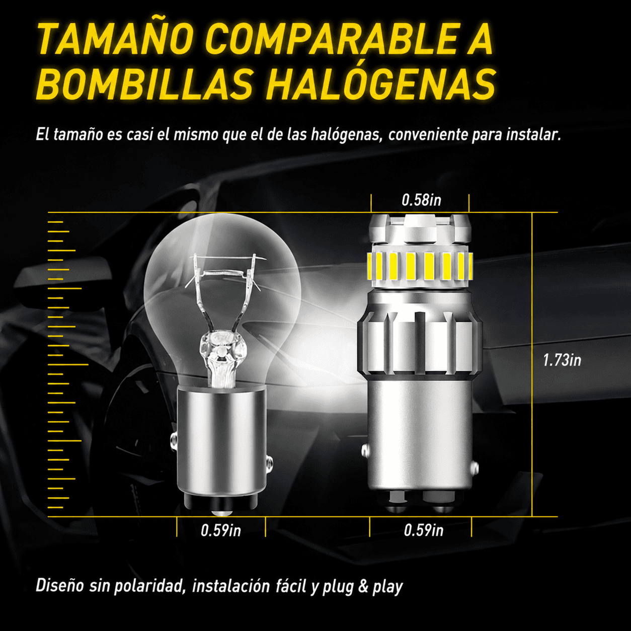 Bombillas LED AUXITO 1157 doble filamento (BAY15D) 6500K Canbus 1200LM - (2 Unidades) -GX-1157-4 - Imagen 2